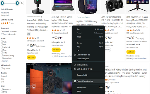 To Saudi Riyals Converter - Currency Exchange Rate Tool :: Convert USD EUR GBP AED to Saudi Riyals (SAR). Free real-time converter with right-click conversion. Perfect for shopping.