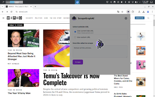 ScrapeGraphAI :: ScrapeGraphAI Chrome Extension is a powerful web scraping tool that seamlessly integrates with your browser, allowing you to…