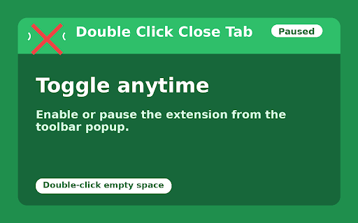 Double Click Close Tab :: Close any tab by double left-clicking on the page