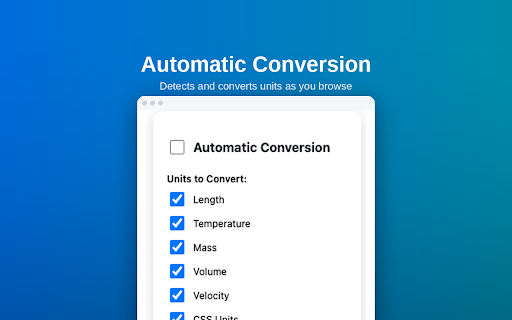 Universal Unit Converter :: Converts units on webpages and provides a popup converter.