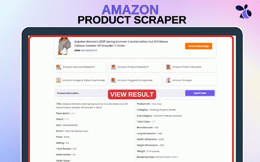 Free Amazon Product Scraper and Exporter | Ecomstal :: #1 Extract Amazon product data instantly with EcomStal’s free scraper. Download details in CSV or Excel fast & easy by Ecomstal.com