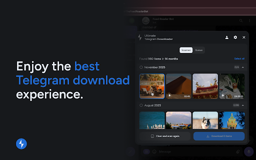 Telegram Video Downloader – Batch Download Telegram Videos & Media :: Telegram Video Downloader for private channels and groups. Batch download videos, photos, and media with pause and resume support.
