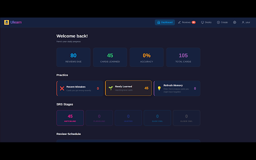Ulearn - YouTube Quiz & Spaced Repetition :: AI quizzes from YouTube videos with spaced repetition. AI features use Ulearn Credits. Free to browse courses.