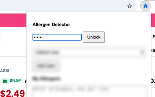 Allergen Detector :: Scans product pages for allergens and shows color-coded warnings for family members