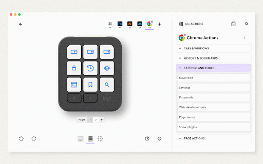 Logi Web Extension :: The Logi Web Extension for Chrome supports Logitech plugins by monitoring windows, tabs, URLs, and enabling browser actions.