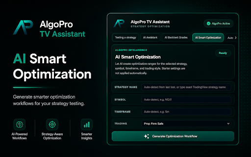 AlgoPro TV Assistant :: Strategy optimization assistant for TradingView.