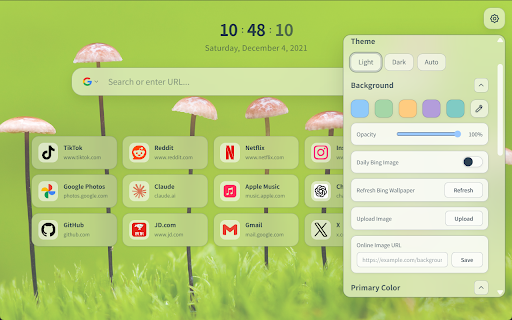 Tablite :: A clean, customizable new tab page with search, quick links, frequent sites, and beautiful themes.