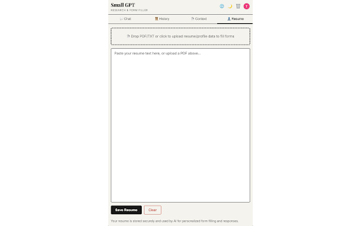 Small GPT :: AI-powered research sidebar with form filling and context awareness