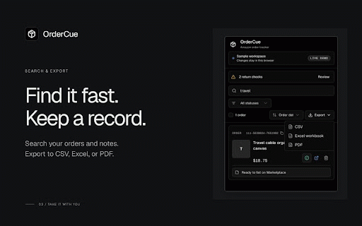 OrderCue :: Manage and track your Amazon orders