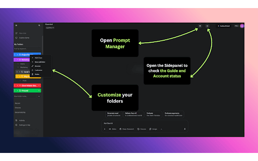 Gemini-Folders - Advanced Chat Organizer :: Gemini with Folders, Search, Prompts Manager, and more.