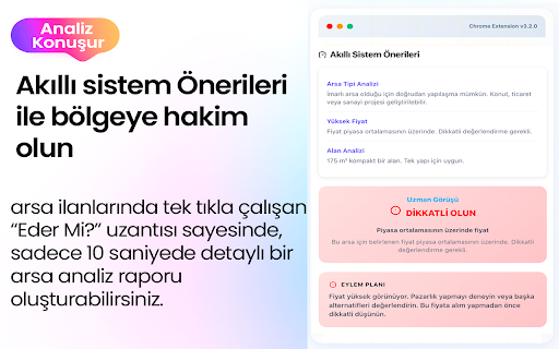 Eder Mi? - Arsa Analizi :: Sahibinden, Emlakjet, Hepsiemlak ve Remax arsa ilanları için AI destekli fiyat analizi: 'Eder mi?' sorusuna net yanıt!