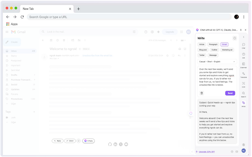 Chat GPT :: Chat GPT Sidebar: An intelligent assistant for fast and efficient text generation.