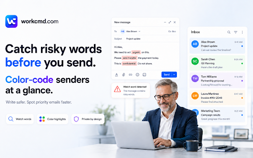 Workcmd - Productivity Tools for Gmail & More :: Add notes, templates, reminders, folders, alerts, meeting tracking, and shortcuts directly to your web collaboration workspaces.