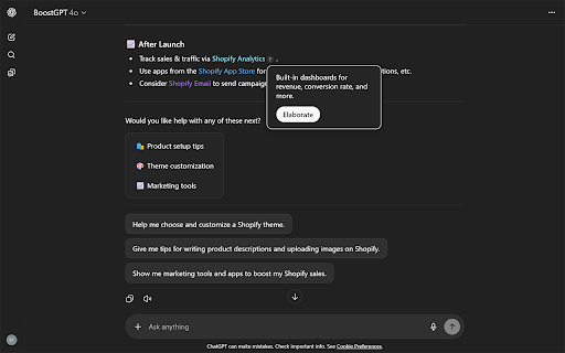 BoostGPT :: BoostGPT enables instant follow-up ideas, smart buttons, color highlights & more, boosting your productivity. It removes the mental…