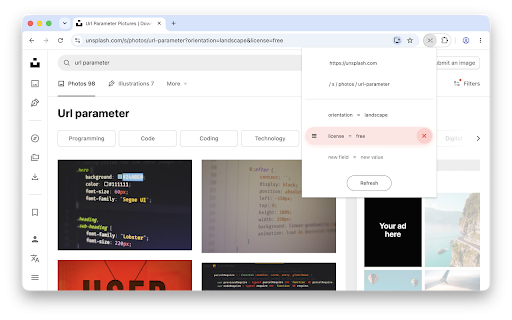 URL Scissors :: Edit, reorder, and reuse URL query parameters from the current tab.