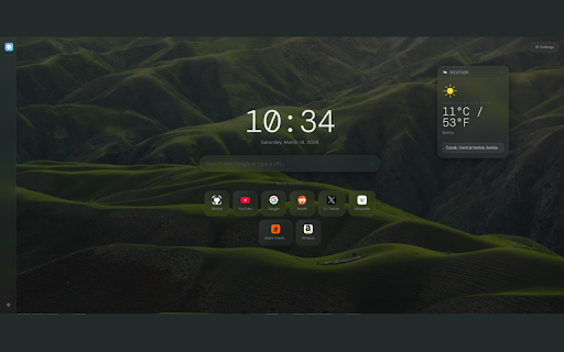 Extended Page | New Tab Homepage :: A beautiful new tab (homepage) page with widgets that can be powered by Extended History extension as option