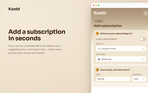 Keebi — Subscription Tracker :: Private subscription tracker — renewal reminders, calendar view, and monthly/yearly spending totals, all on your device. 🐾