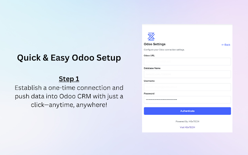 Odoo CRM :: This extension allows you to directly create leads in any Odoo instance. Please note that this is the beta version.