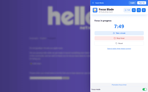 Focus Blade :: Your AI-powered productivity companion.