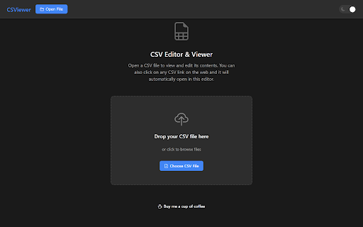 CSViewer :: View, edit and export CSV files with light/dark mode support