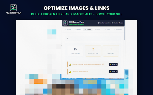 SEO Scanner Pro AI – Page SEO Analyzer & Audit :: SEO Scanner Pro AI – premium on-page SEO analyzer and AI audit assistant for titles, meta tags, images, links and more.