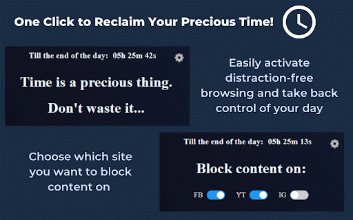 Stop Wasting Your Time :: Block distracting content on Facebook, YouTube, Instagram to stay focused and productive!