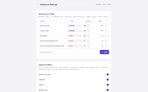 SideQuest :: A gamified job application tracker.