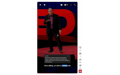 ClickCaptions :: Clickable YouTube, Netflix, Stan and HBO Max captions in any language; click any word or phrase for a plain explanation in yours.