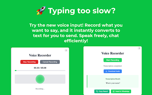 WhatsApp Voice to Text and Translate - ExtBoost :: WhatsApp Voice & audio to text transcription & translation. Fast, accurate transcription & translation.