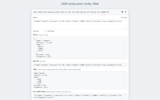 Hasher :: Developer's toolbox. Calculates MD5, SHA-1, SHA-2, IP/Subnet, URL decode, Base64 and more