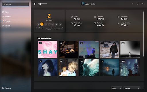 Umbra Blocker :: Blocks distracting websites while Umbra focus protection is active.