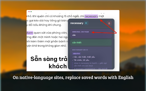 Nofy | Your vocabulary, built as you browse :: Look up English words and save vocabulary right in your browser