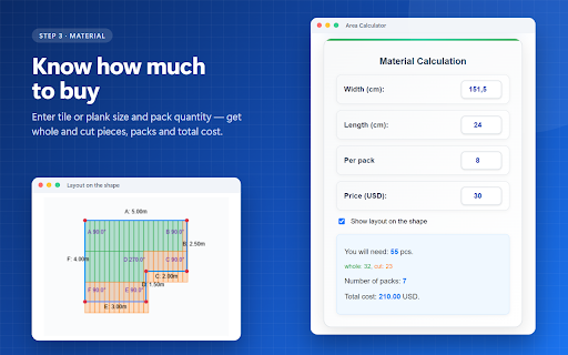 Area Calculator :: Calculating the area of various shapes