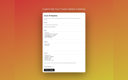 Cover AI :: Generate cover letters with AI
