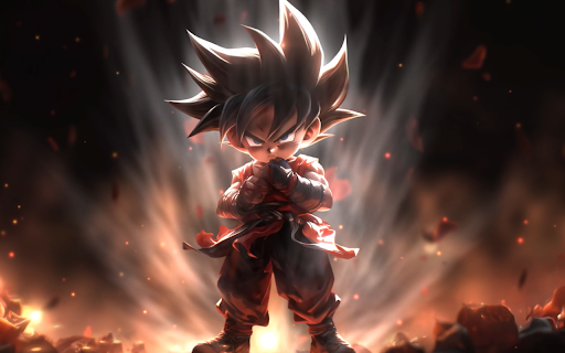 Kid Goku Dragon Ball Live Wallpaper :: Step back into the world of Dragon Ball with this exciting new tab extension featuring Kid Goku.