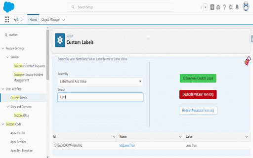 Salesforce Custom Label Manager :: View Duplicate Custom Labels and Create