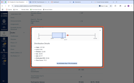 Crystal Canvas - Mock Assignments :: Boost your Canvas gradebook to the next level! Create mock assignments, see real‑time grade updates, and seamlessly integrated.