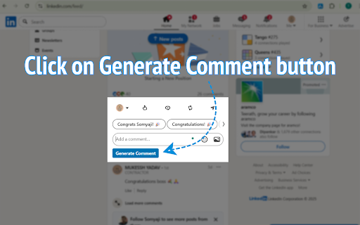 LinkedIn Comment Pro :: LinkedIn Comment Pro helps you craft professional LinkedIn comments using AI.