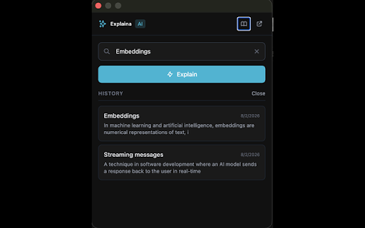Explaina - Explain with AI :: Explain selected text using AI with page context.