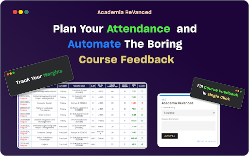 Academia ReVanced :: Skip the Feedback. Track the Margin.