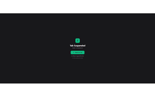 ZenTab - Memory Saver :: The most beautiful, transparent, and delightful tab suspender for Chrome. Zero config, zero tracking, visual memory savings.