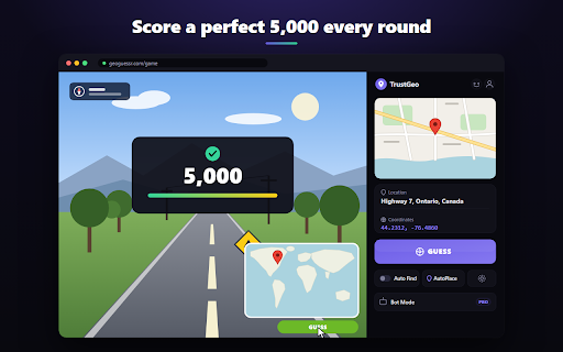 TrustGeo - GeoGuessr Helper (GeoGuessr Cheat / Hack) :: Smart GeoGuessr companion. Enhance your gameplay with AI-powered location analysis.