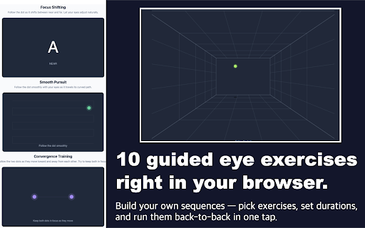 ClearSight — Vision Training & Eye Exercises :: Gabor patch vision training & eye exercises for screen fatigue, eye strain & convergence. 20-20-20 reminders. Free to start.