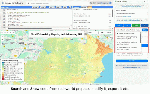 GEE AI Assistant :: Generate, modify, and fix Google Earth Engine code and access various AI chat models directly.