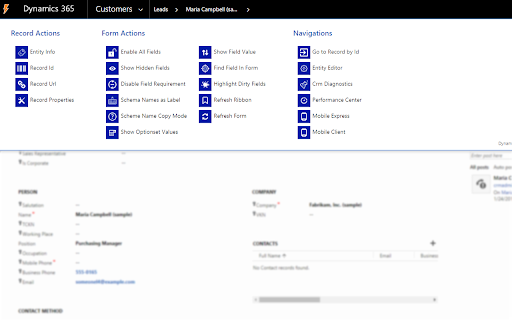 365 Power Pane :: 365 Power Pane is a helper tool designed to integrate with Dynamics CRM/365 application and allow you to manipulate forms.