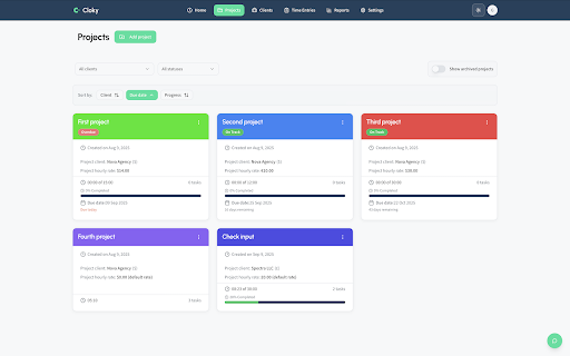 Cloky - Time Tracking for Freelancers :: Track billable hours, manage projects and clients. Real-time sync with your Cloky account. Premium feature for professionals.