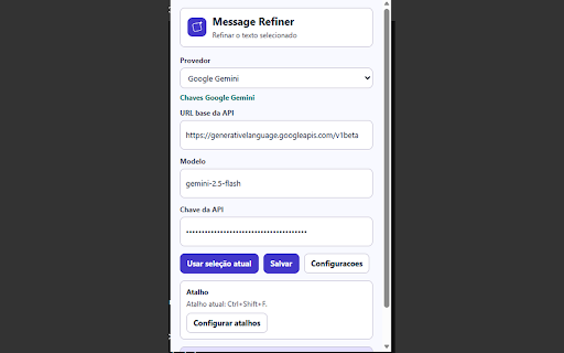 Message Refiner :: Refine selected text into clear, professional messages using AI.