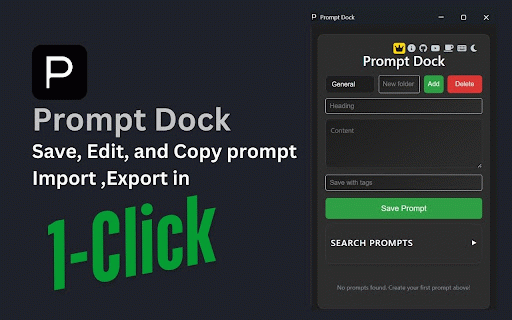 Prompt Dock :: Save and organize your AI prompts