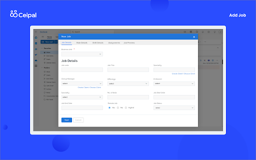 CEIPAL ATS For Office 365 :: Easily add and manage clients, vendors, applicants, and jobs directly into the Ceipal ATS from your Office-365.