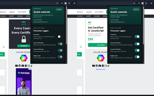 ZeroTrace – Ad & Tracker Blocker :: Browse with fewer interruptions. ZeroTrace blocks common ad and tracker requests before they load, it then removes leftover page…
